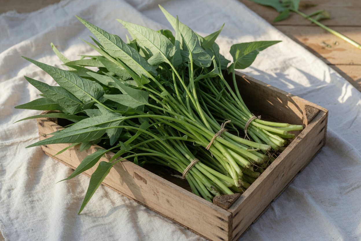 綠禾蔬菜綜合農場全年供應的產銷履歷空心菜